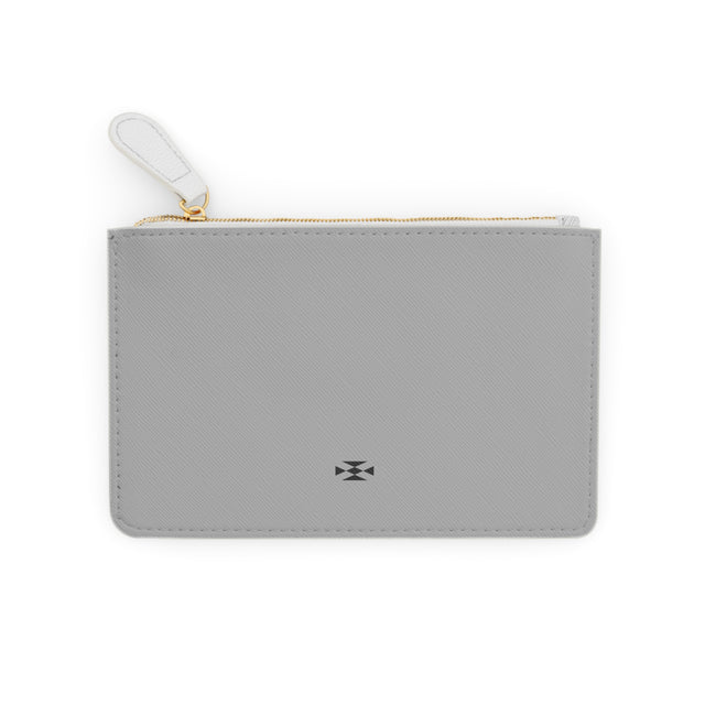 GOLLE Mini Clutch Bag - Slim Tan Leather Zip Pouch, Everyday Card & Coin Wallet