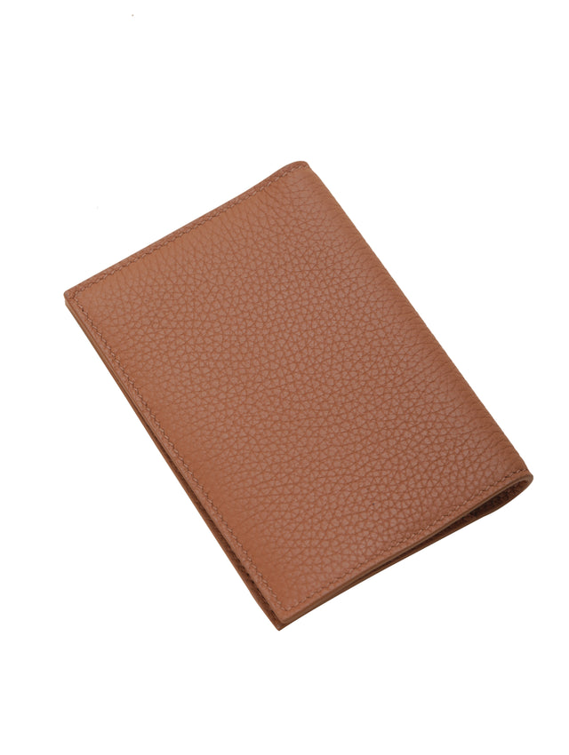 GOLLE Mini Clutch Bag - Slim Tan Leather Pouch, Everyday Card & Coin Wallet