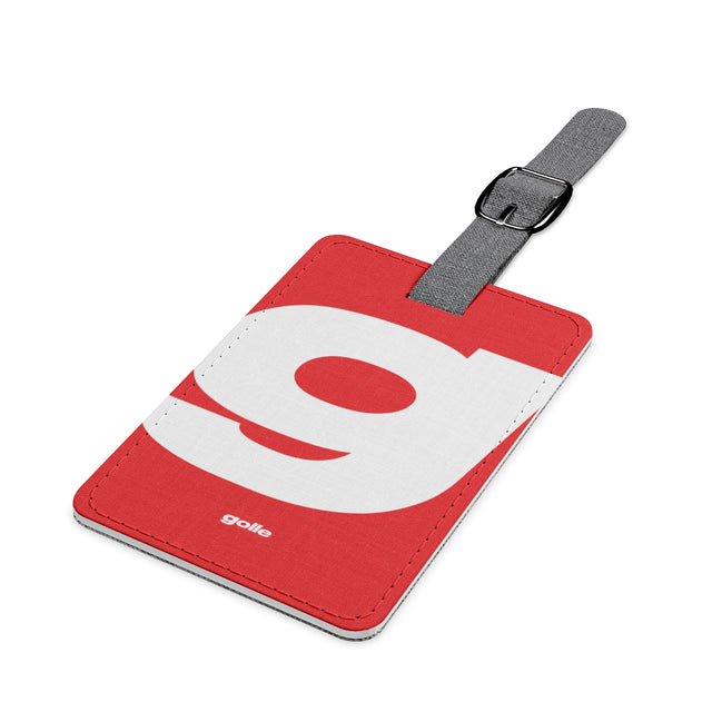 Golle Bold Red Rectangle Luggage Tag