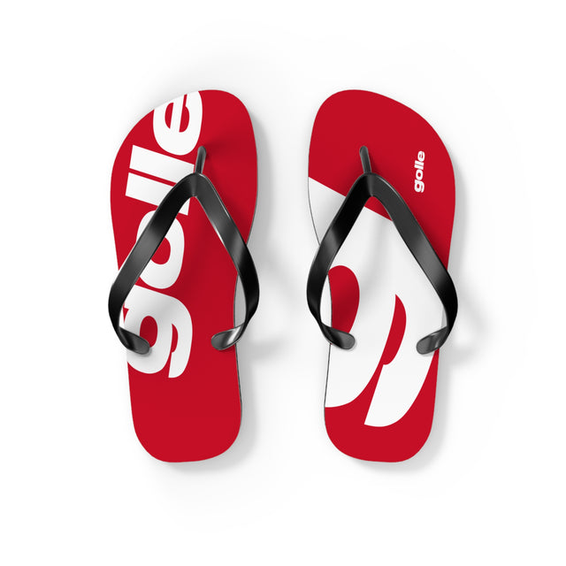 Golle Trendy Red Flip Flops with Bold Design