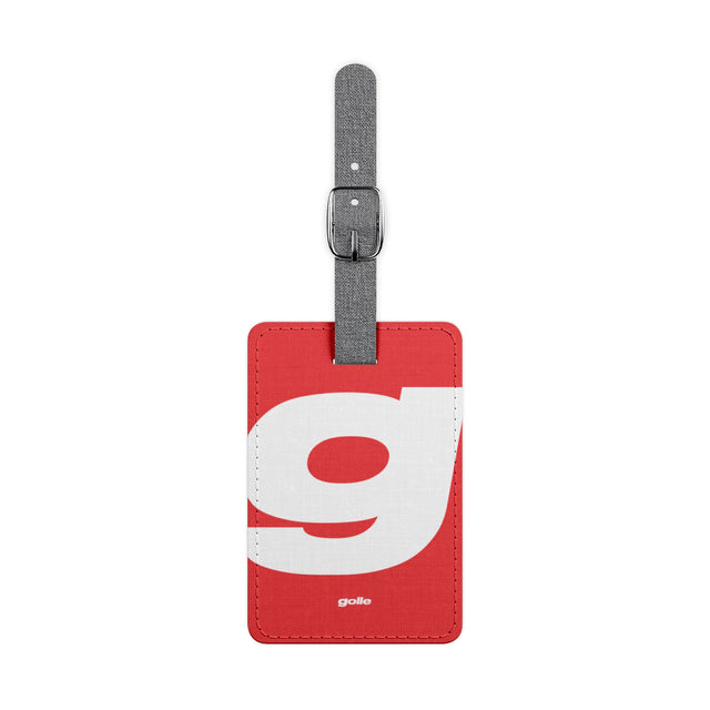 Golle Bold Red Rectangle Luggage Tag