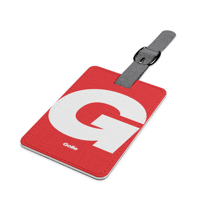 Golle Bold Red Rectangle Luggage Tag