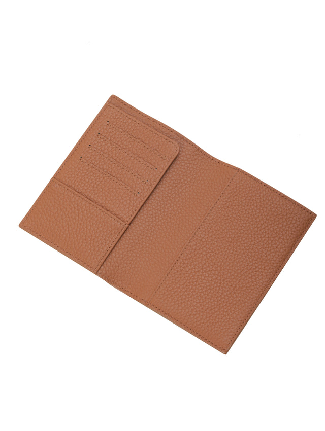 GOLLE Mini Clutch Bag - Slim Tan Leather Pouch, Everyday Card & Coin Wallet