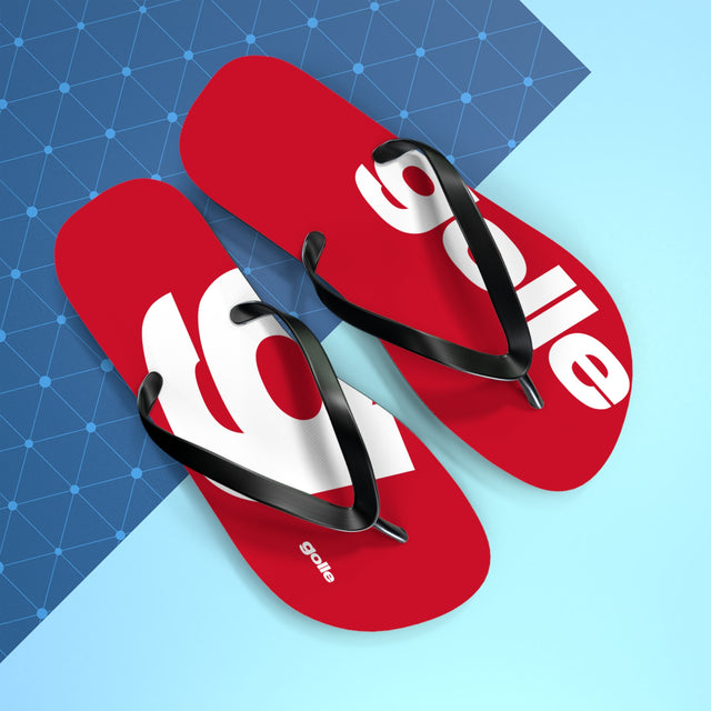 Golle Trendy Red Flip Flops with Bold Design