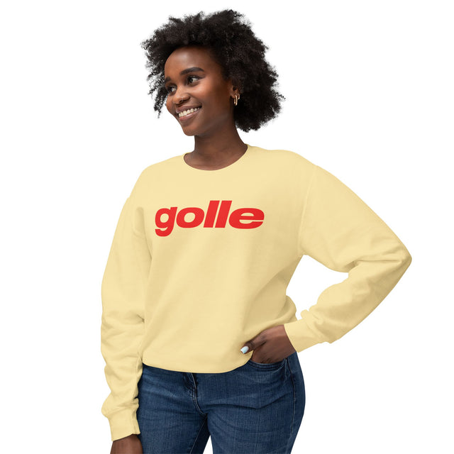 Trendy Unisex Crewneck Sweatshirt with 'golle' Text