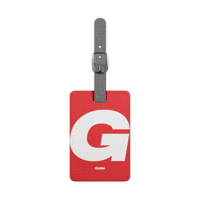 Golle Bold Red Rectangle Luggage Tag